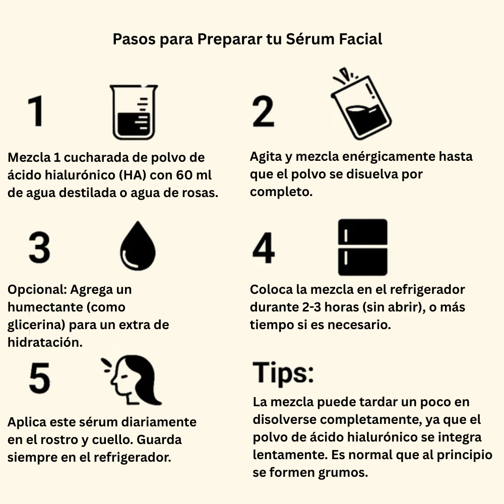Polvo de Ácido Hialurónico – Actúa en segundos. Rejuvenece en minutos. Sorprende en horas.
