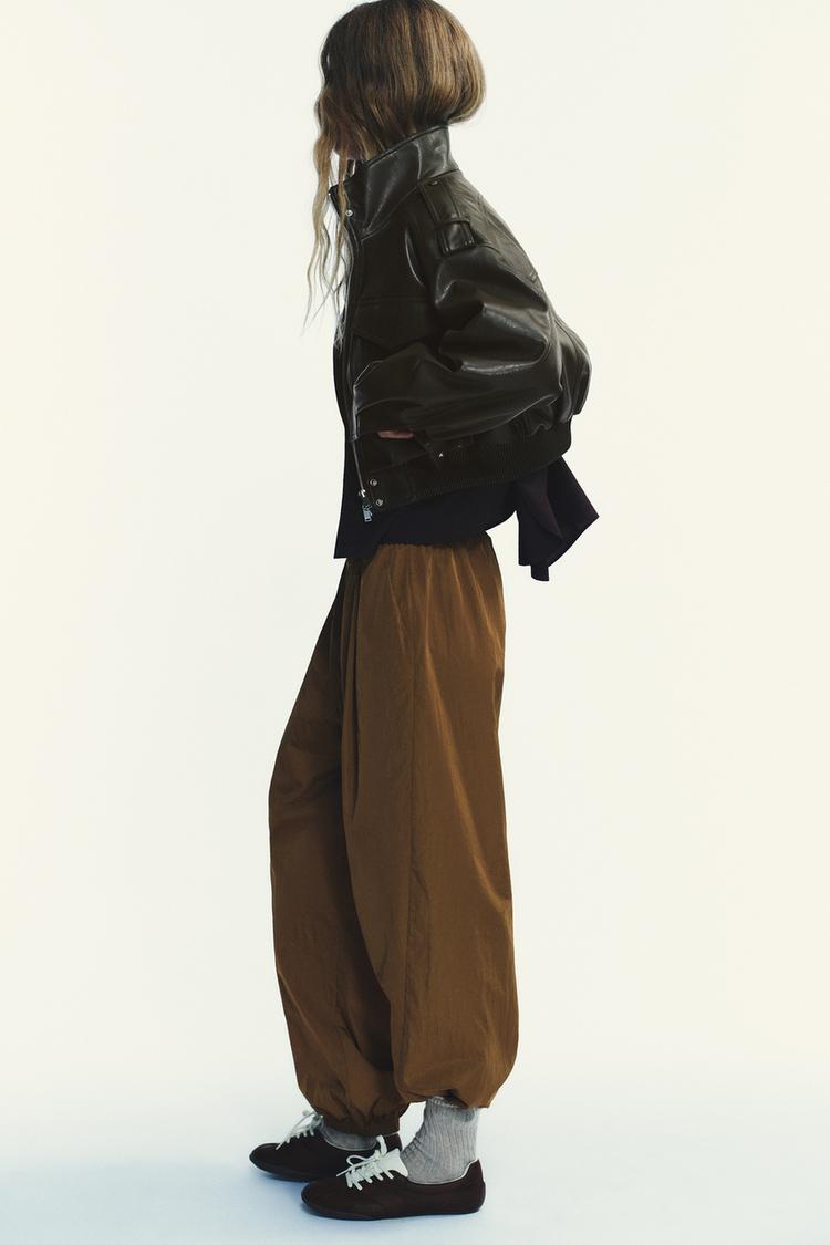 Suzy Faux Leather Cropped Jacket