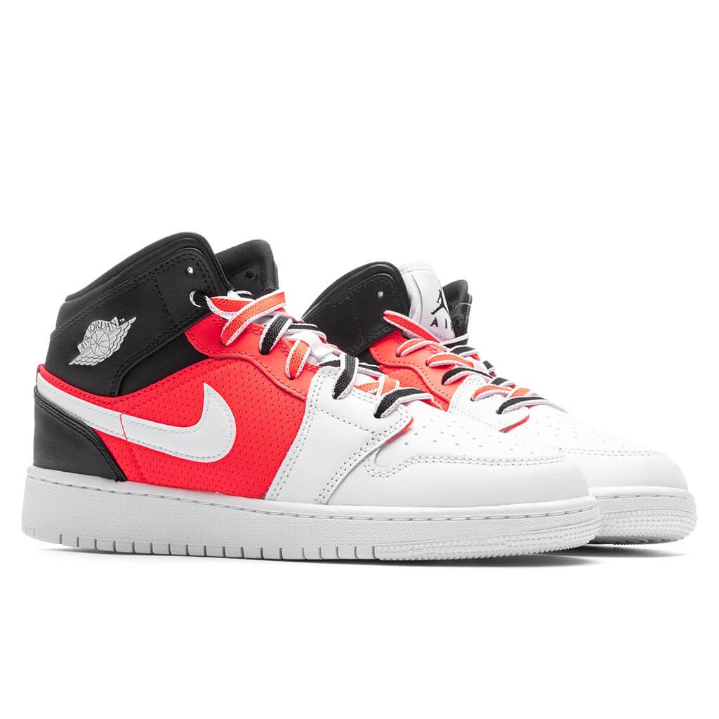 Jordan 1 Mid SE (GS) - Black/White/Infrared