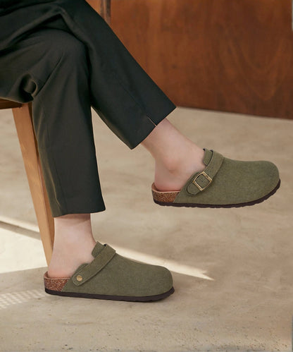 Genuine Suede Backstrap Clogs
