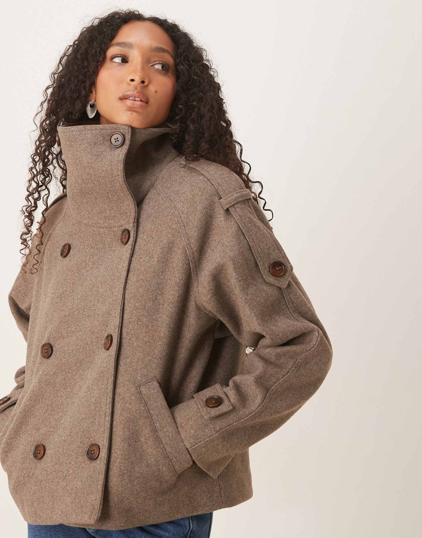 Amy Elegant Cropped Trench Coat