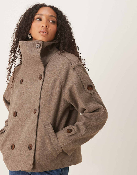 Amy Elegant Cropped Trench Coat