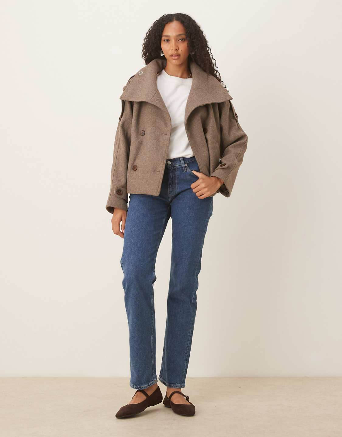 Amy Elegant Cropped Trench Coat