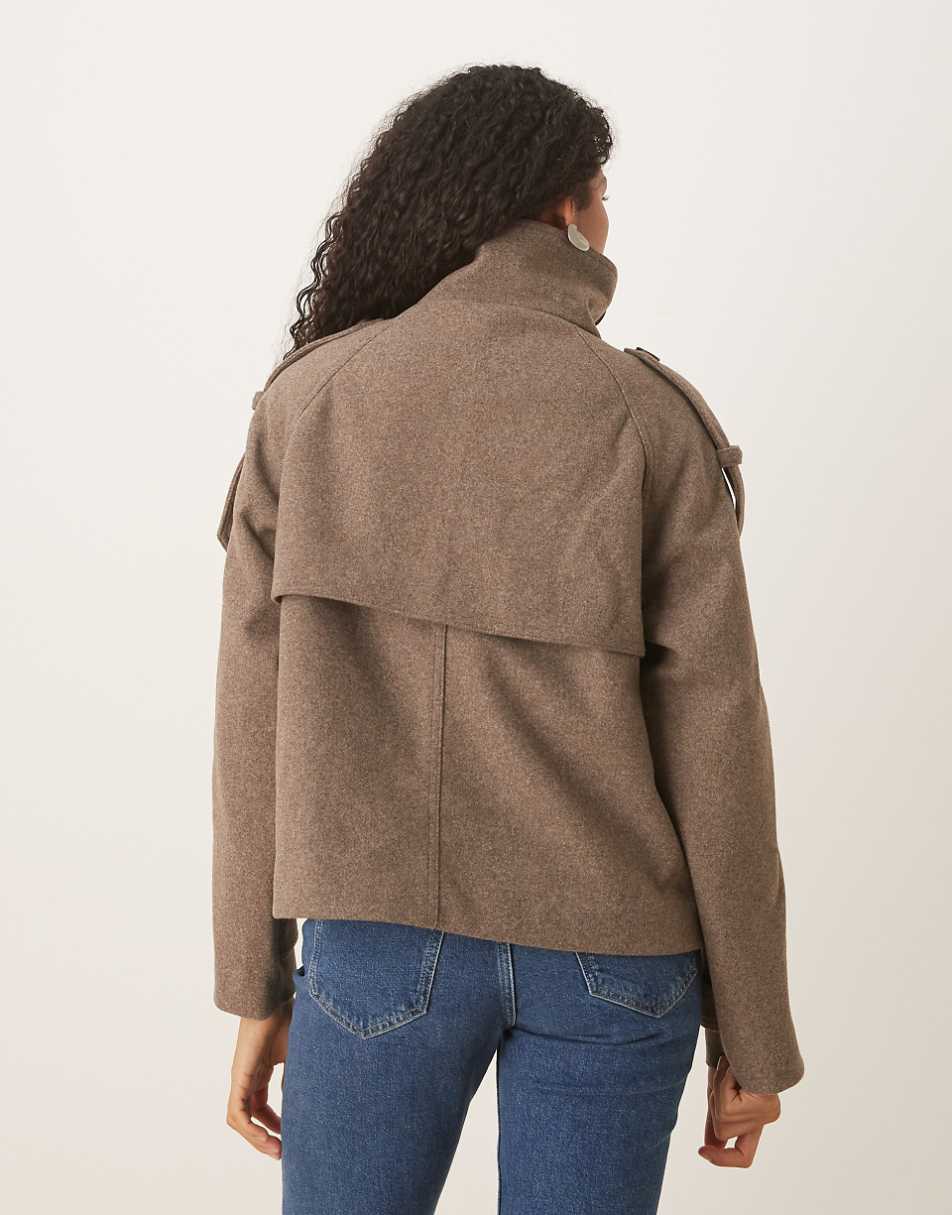 Amy Elegant Cropped Trench Coat
