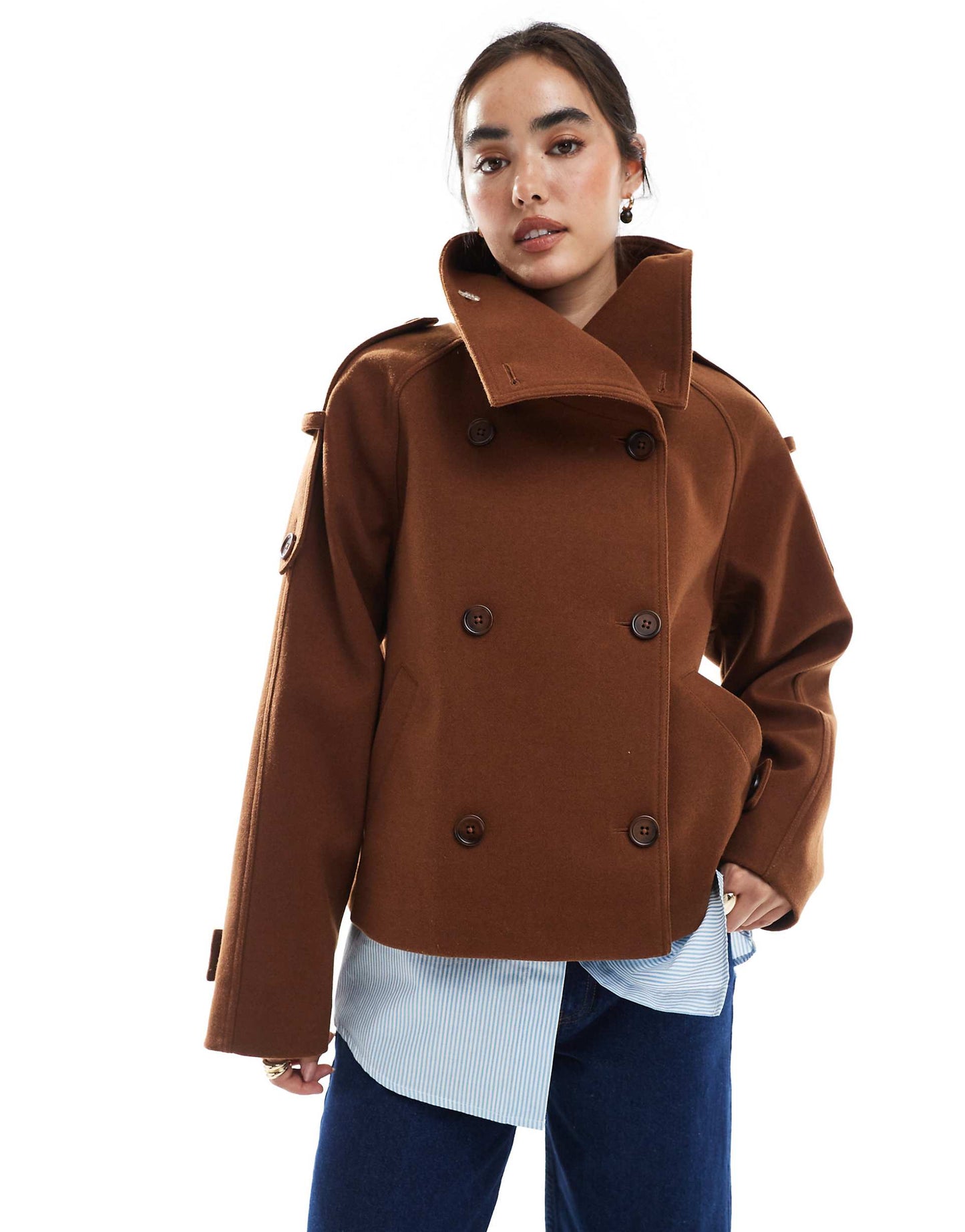 Amy Elegant Cropped Trench Coat