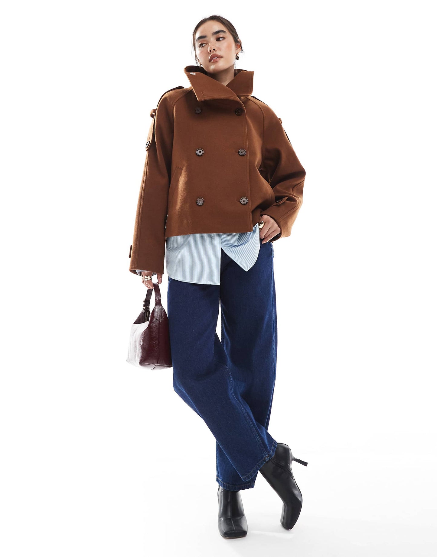 Amy Elegant Cropped Trench Coat