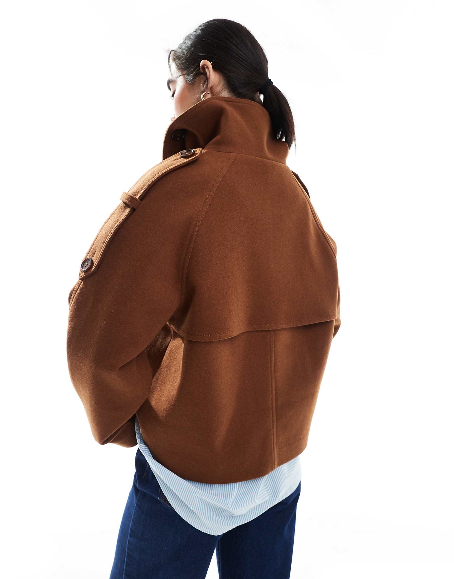 Amy Elegant Cropped Trench Coat