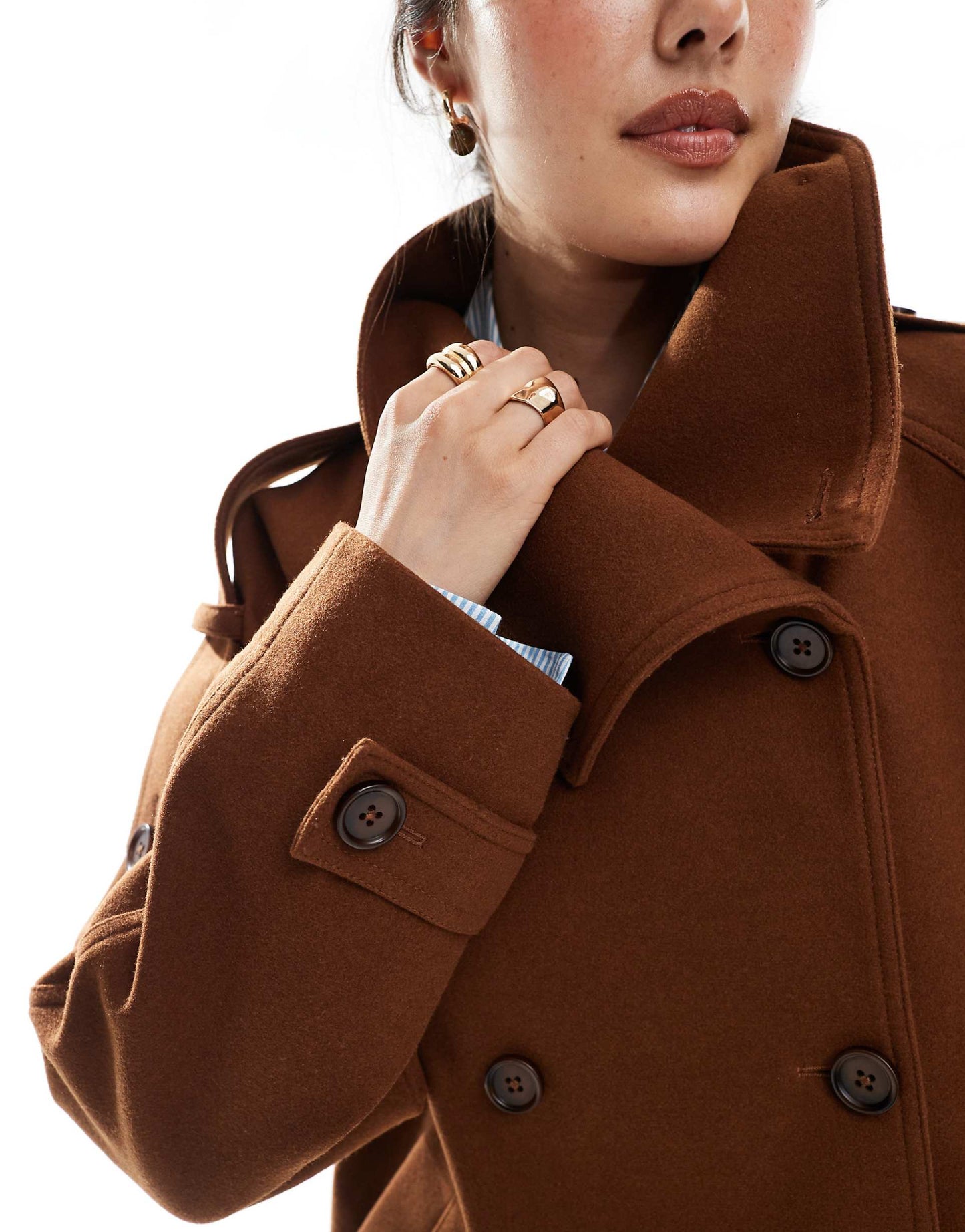 Amy Elegant Cropped Trench Coat