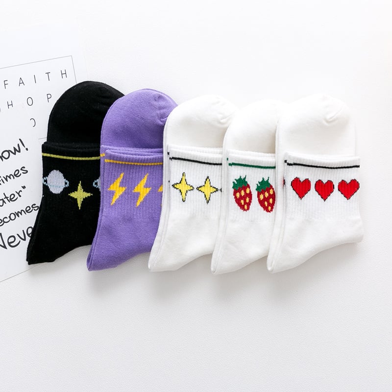 5 Strawberry Love Socks