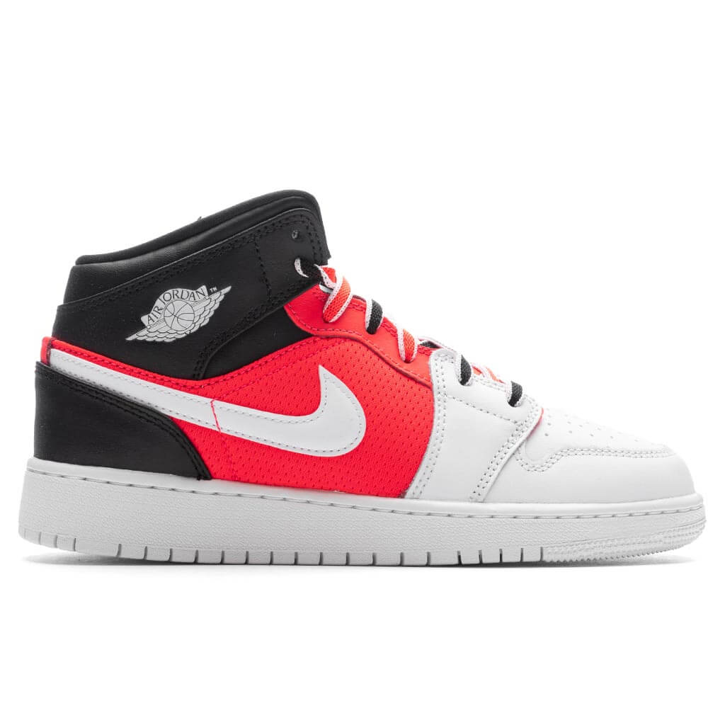 Jordan 1 Mid SE (GS) - Black/White/Infrared