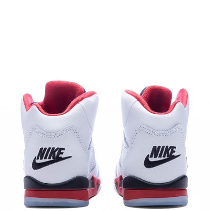 Air Jordan 5 Retro OG Fire Red 'Black Tongue' (PS) - White/Fire Red/Black
