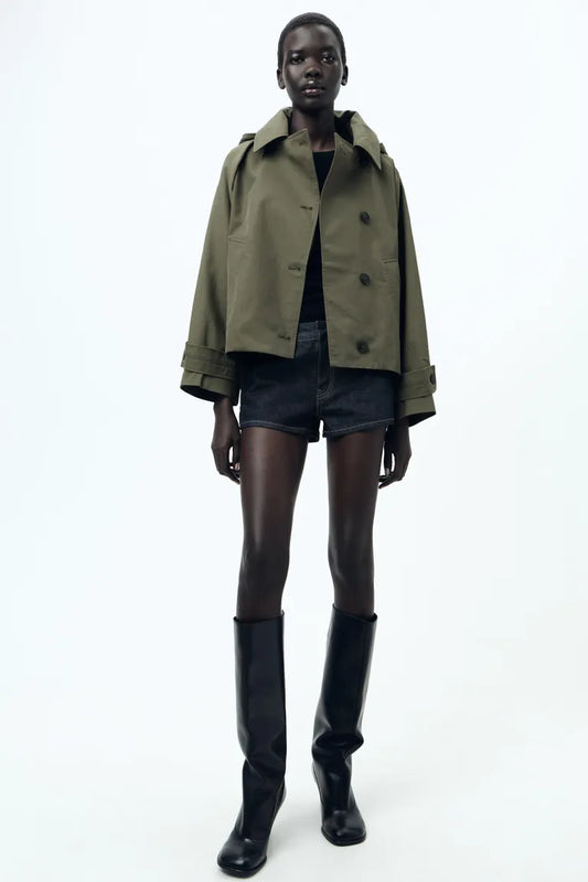 Hooded Short Trench