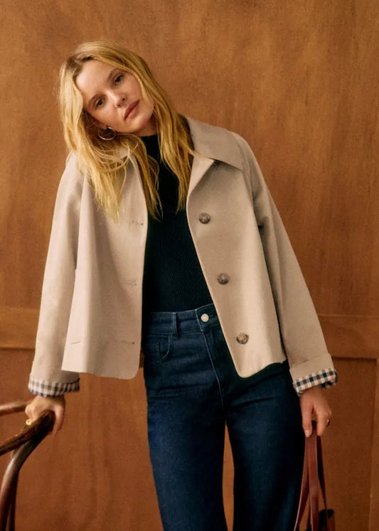 Rosie Short Trench Beige